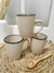 TAZA BEIGE MATE | BORDE NEGRO BRILLANTE |