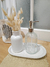 DISPENSER JABON | VIDRIO Y PLATA |