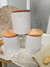 FRASCO DE CERAMICA | TAPA MADERA |
