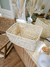 Canasto de palma trenzada | rectangular sin cuero | - comprar online