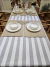 MANTEL ANTIMANCHAS RAYAS GRIS Y BLANCO | 1.45 x 2.00 m | - MERLINA home♡deco