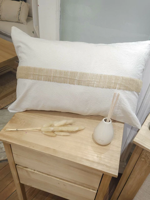 Almohadón bordado beige | 40x60 |