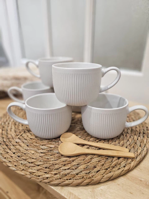TAZA LINEAS | BLANCO |