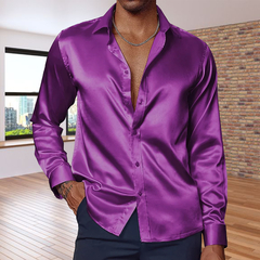 Camisa Satín Morada
