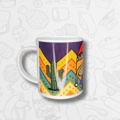 TAZA PLÁSTICA CERROS COLORES
