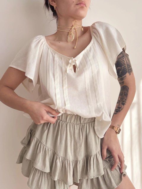 Blusa CANELA CREMA - comprar online