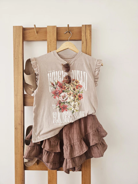 Musculosa PALOMA BRODERIE ARENA - comprar online