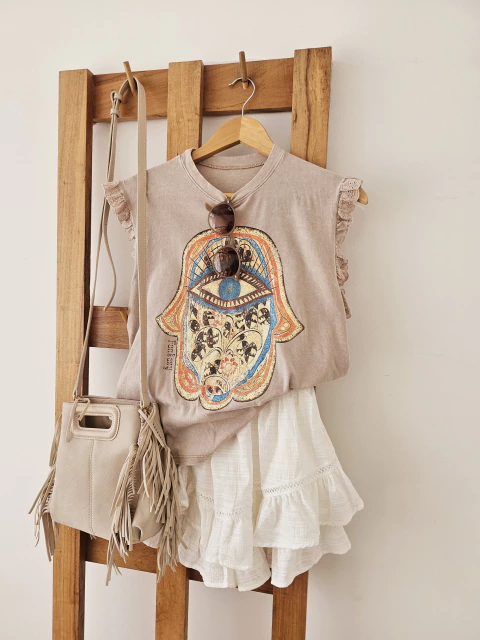 Musculosa FATIMA BRODERIE ARENA - comprar online