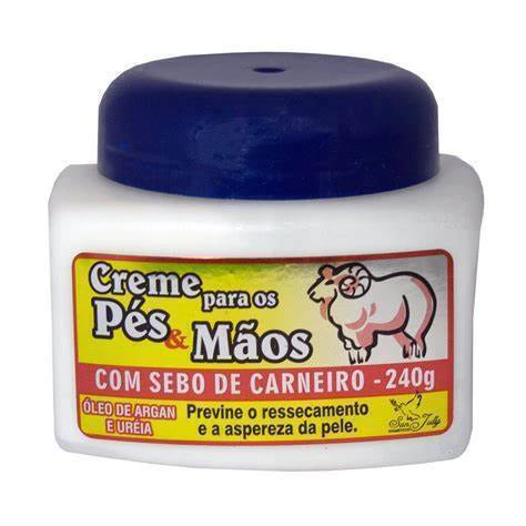 CREME PÉS E MÃOS COM SABO DE CARNEIRO 240g