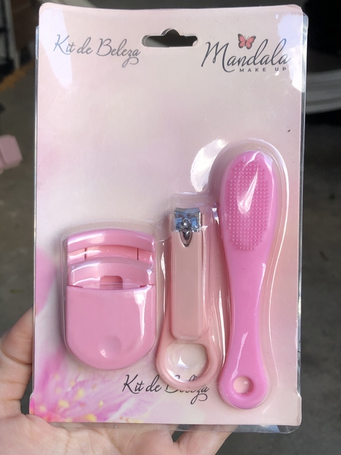 Kit Beleza (Curvador de cílios, escova de limpeza facial e cortador unhas)