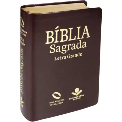 NA045LG - BÍBLIA NA LETRA GRANDE MARROM NOBRE