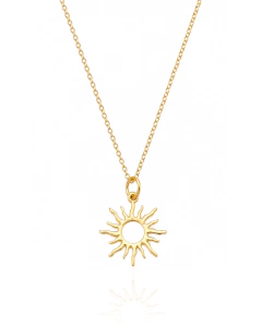 Colar Raios de Sol Dourado