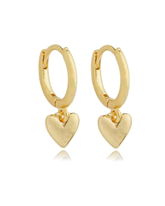 MINI ARGOLA CORAÇÃO LISO DOURADO - comprar online