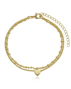 PULSEIRA 2 FIOS CORAÇÃO DOURADO - comprar online