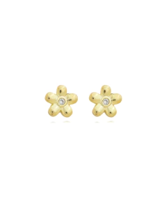 Brinco Mini Flor Dourado - comprar online