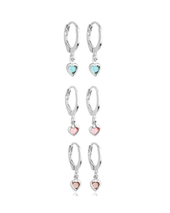 TRIO MINI ARGOLA MINI CORAÇÕES - comprar online