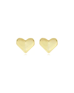 Brinco Coracao Dobrado Dourado - comprar online