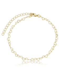 PULSEIRA CORAÇÕES VAZADOS DOURADO - comprar online