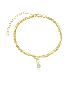 PULSEIRA 2 FIOS CRISTAL DOURADO - comprar online