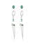 TRIO DE BRINCOS VERDE BLOOM - comprar online