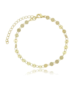 PULSEIRA MEDALHAS LISAS DOURADA - comprar online