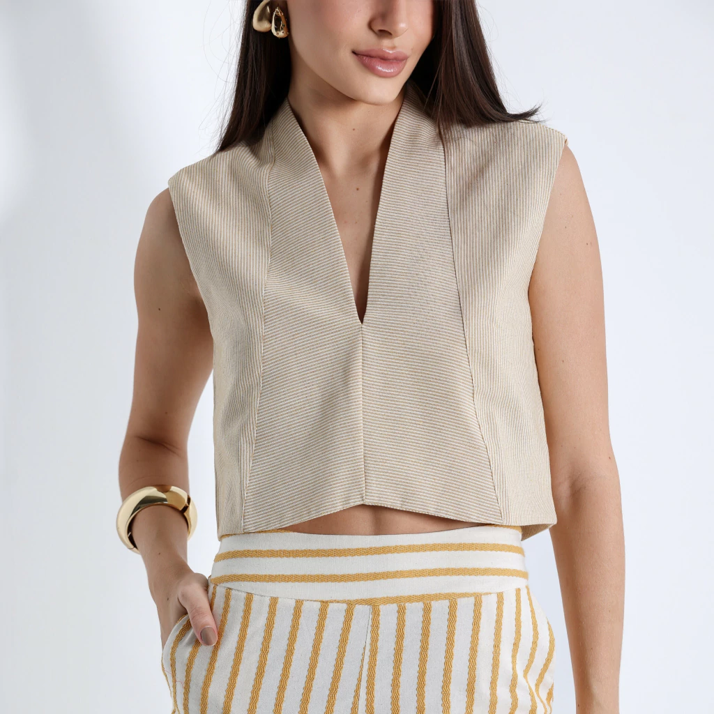 Top Antonia Listra Mostarda