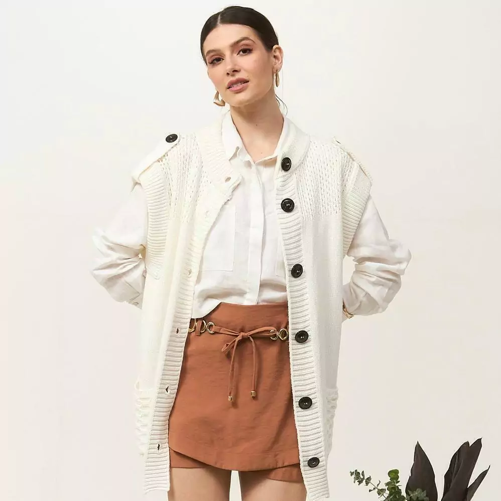Short Saia Olivia Camelo