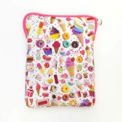 Funda con cierre para tablet, quitapesares helados y muffins