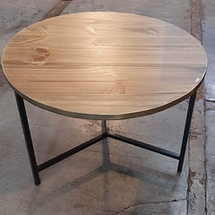 Mesa de hierro y madera chica - comprar online