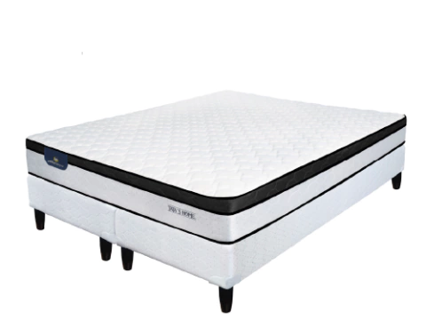 Sommier y Colchon King Size Serta Vernon 200x200x24