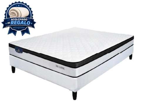 Sommier y Colchon 2 Plaza Serta Vernon 140x190x24