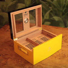 Humidor Cohiba Oficial Cigarte para 60-70 Habanos con tapa de vidrio e Higrómetro Externo - comprar online
