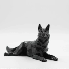 Pastor Alemão I Deitado | Escultura