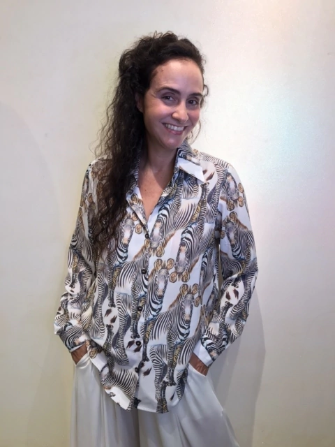 Camisa Social Crepe Zebra