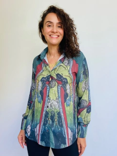 Camisa Social Crepe Jardim Oriente - comprar online