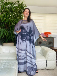 Vestido Maxi Longo Cetim Coqueiros Copacabana na internet