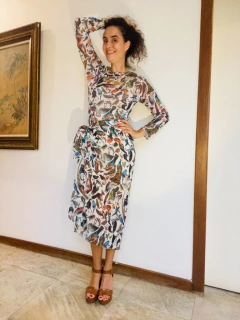 Blusa Pele Tule Pássaros - loja online