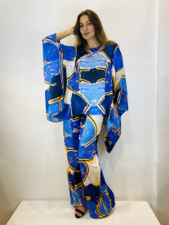 Camiseta Maxi Cetim Blue - comprar online