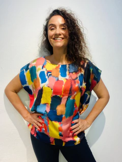 Camiseta Kaftan Cetim Fabienne - comprar online