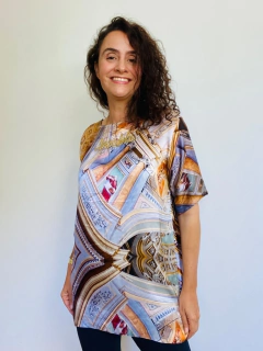 Camiseta Básica Seda Pura Fachada