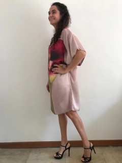 Vestido T Cetim Calla Vermelha on internet