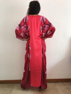Vestido Longo Maxi Cetim Antúrio Vermelho - ALESSA