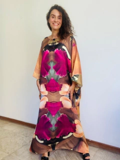 Vestido Maxi Longo Cetim Orquidea Amarelo on internet