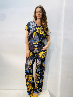 Image of Camiseta Kaftan Jersey Passaro Azul