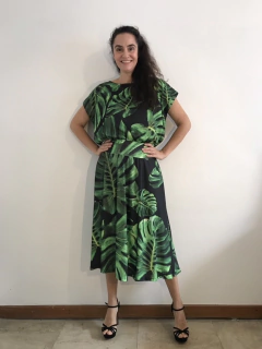 Saia Midi Evasê Jersey Costela de Adão - buy online