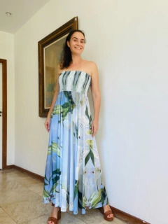 Vestido TQC Longo Jersey Lírio Branco - loja online