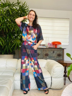 Calça Reta Jersey Paul Klee Colorido - loja online