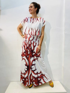 Cropped Kaftan Cetim Coral on internet