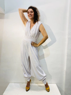 Macacão Sereia Regata Paetê Branco on internet