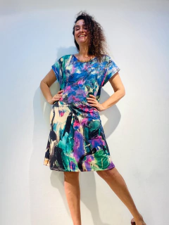 Vestido Kaftan Jersey Joan Blue - loja online